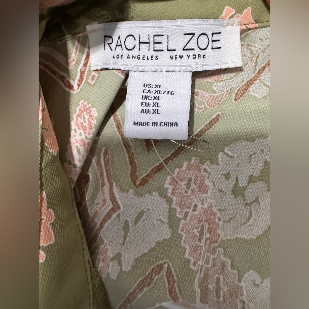 Rachel Zoe Green and Cream Mini NWOT Dress - Picture 6 of 9